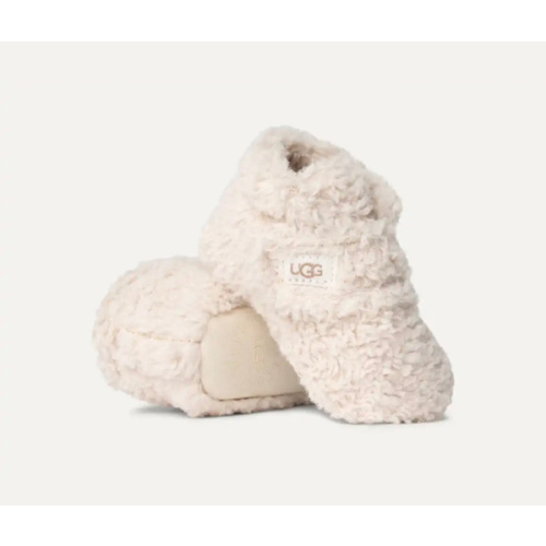 ugg booties 6-12mo. - natural curly faux fur