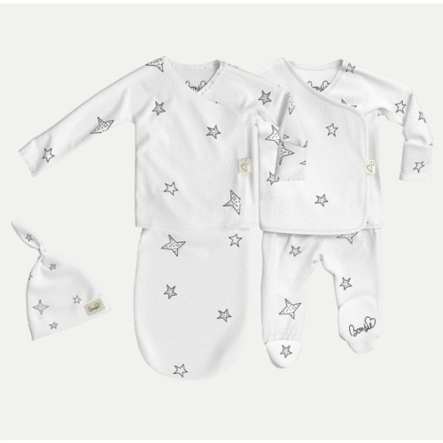 Baby Bundle - Stars Baby Bag Set + Footie – Bonsie Skin to Skin Babywear