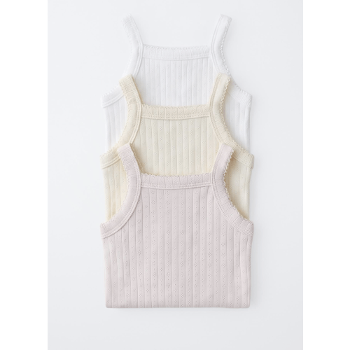 THREE-PACK OF POINTELLE STRAP BODYSUITS