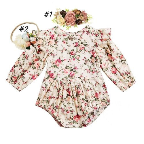 Floral Boho Baby Romper: Thanksgiving Outfit, Special Occasion