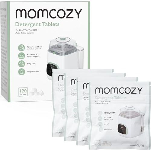 Momcozy Official Detergent Tablets for Momcozy Bottle Washers, 120 Tablets