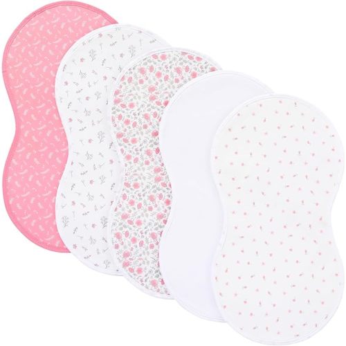 sleepyturtle Pack of 5,Baby Burp Cloths,Soft and Absorbent,Unisex,Easy to Use