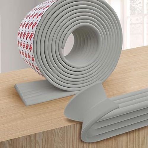Edge and Corner Guards with Strong Adhesive Extra Thick Baby Proofing Furniture Protector for Table Desk Bed Cabinets Child Safety for Home and Nursery (Grey, 16.4 Feet)