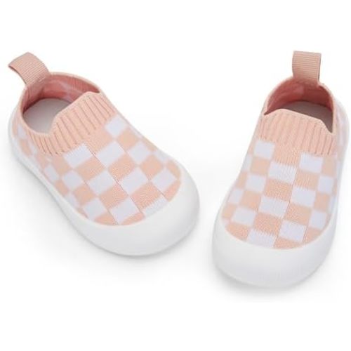 BACSAC Baby Toddler Unisex Infant Shoes Boys Girls Beige Mesh Breathable Non-Slip Soles 6-36 Months