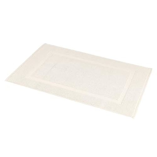 Amazon Basics Banded Bathroom Bath Rug Mat, Cream, 31" L x 20" W