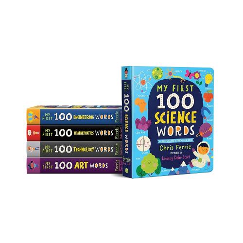 My First 100 STEAM Words Book Set from Baby University: Introduce Babies and Toddlers to Science, Technology, Engineering, Mathematics, Art and More! (My First STEAM Words)