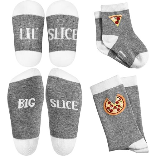 Jiuguva 4 Pairs Dad Baby Matching Socks Set Dad and Son Matching Outfits father's day First Time Father Gifts