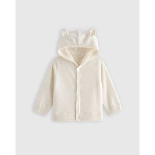 Washable Cashmere Hooded Cardigan (9-12M)