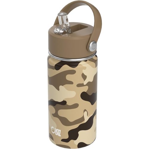 OISIZ Kids Water Bottle with Straw Lid 14oz, Vacuum Insulated 316 Stainless Steel Water Bottles for Kids for School, Leakproof Water Bottle, BPA Free and Keep Cold for 24 Hours