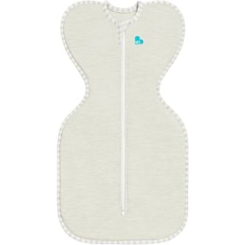 Love To Dream Swaddle UP Original 1.0 TOG Sleeping Bag, Fabric for Moderate Temperatures (20-24°C), Arms Up Position, Baby Essentials for Newborn, Hip-Healthy, Medium (6-8.5kg), Sand Dollar