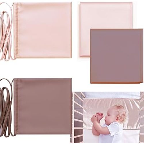 2 Pcs Satin Bassinet Sheet Baby Hair Protect Soft Silk Feeling Sheet Baby Bassinet for Rectangle Cradle Pad Mattress Newborn Infant (Coffee+Pale Yellow)