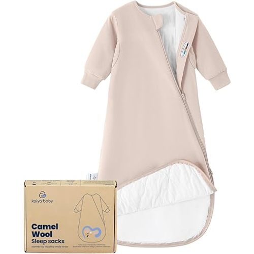 Unisex Sleeping Bag for Babies and Toddlers 1.0 Tog Sleep Sack 0-6Months, Newborn Sleep Sack, Wearable Blanket Baby, One Piece Long Sleeves, Gifts for Baby