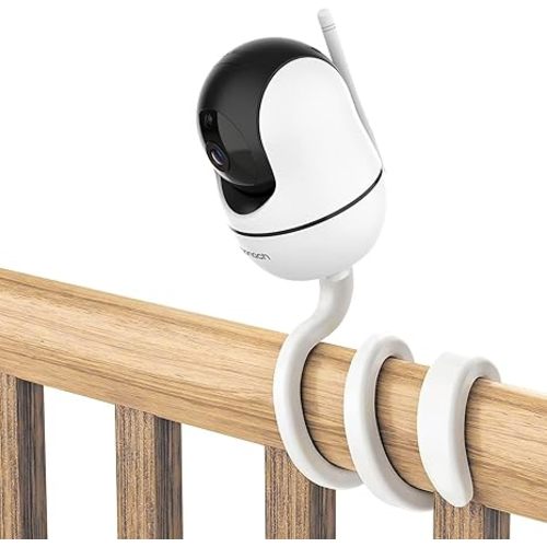 bonoch Baby Monitor Mount for BBM01/ BBM02/ BBM03/14 Crib Camera Holder Wall Mount Flexible Twist Versatile Without Wall Damage, Baby Camera Stand for Crib Nursery