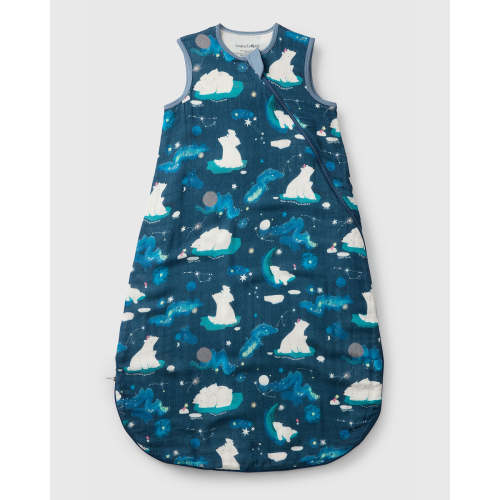 Baby Muslin Sleep Bag 0.5 TOG in Tanboocel® Viscose from Bamboo - Stargazing Bears