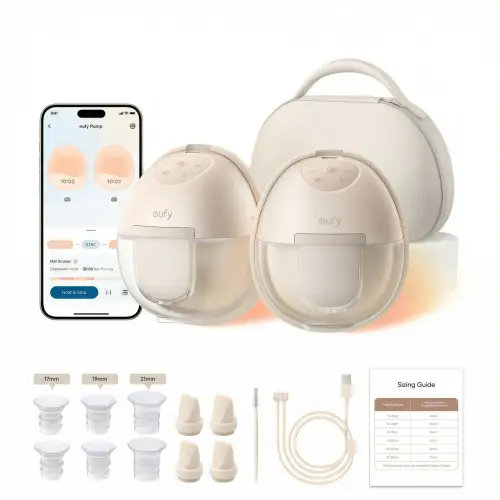 【Exclusive Bundle】eufy S1&S1 Pro Heated Wearable Breast Pump, Hands-Free Breast Pump with Industry-Leading HeatFlow Tech, App-Controlled OptiRhythm, Hospital-Grade Suction, Leakproof, Slim and Ultra-Quiet for in-Bra Use - TikTok Shop