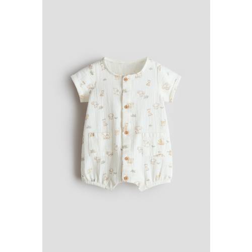 COTTON MUSLIN ROMPER SUIT