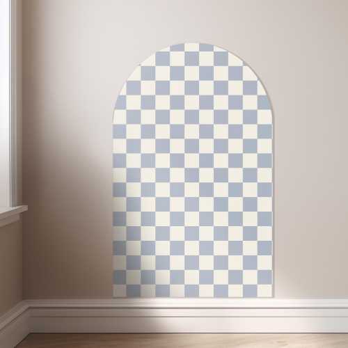 Magnet Magic Arch - Blue Vintage Checkers Magnetic Wall Decal for Kids, Wall Decal, Chalkboard, Wall Decor, Kids Room Wall Decals