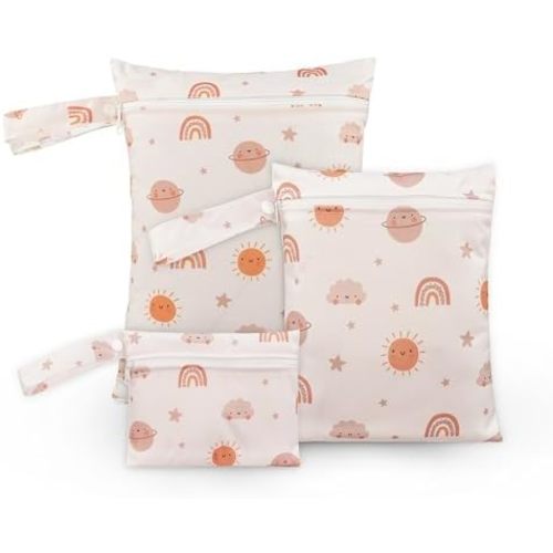 3-Piece Waterproof Wet Dry Bag Set with Zipper - Durable Travel Organizer for Swimming, Diapers, Baby, Gym & Beach Accessories