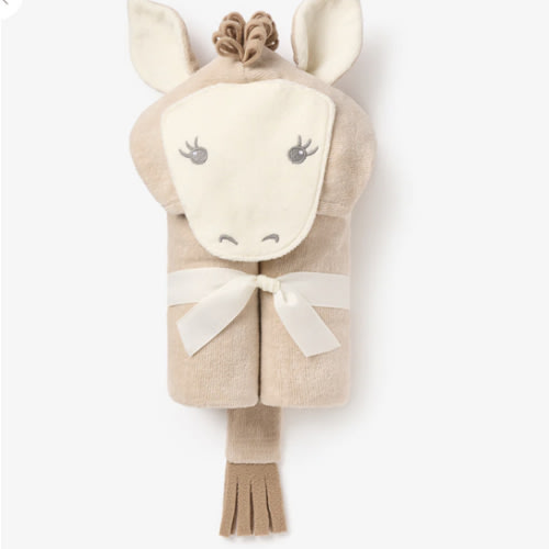 Pony Hooded Baby Bath Wrap – Elegant Baby