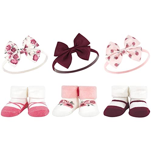 Hudson Baby Girl's Headband and Socks Giftset
