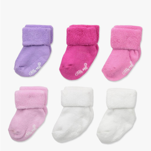 Little Me Baby Girls' 6 Pack Variety Socks