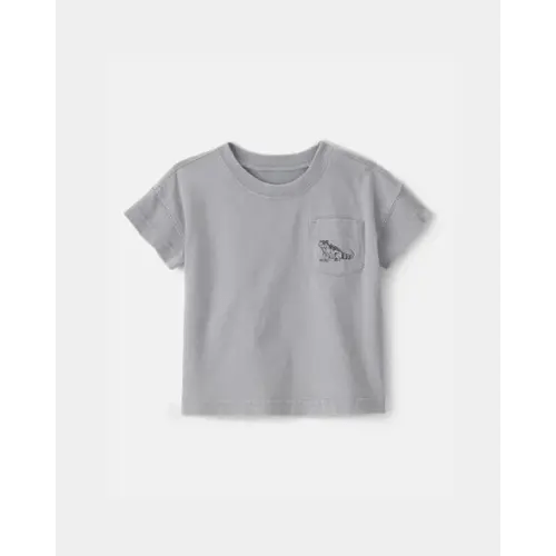 Baby Boy Lizard Pocket Tee - Grey - OshKosh B'gosh | Carter's
