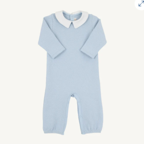 Potter Playsuit - Buckhead Blue with Worth Avenue White