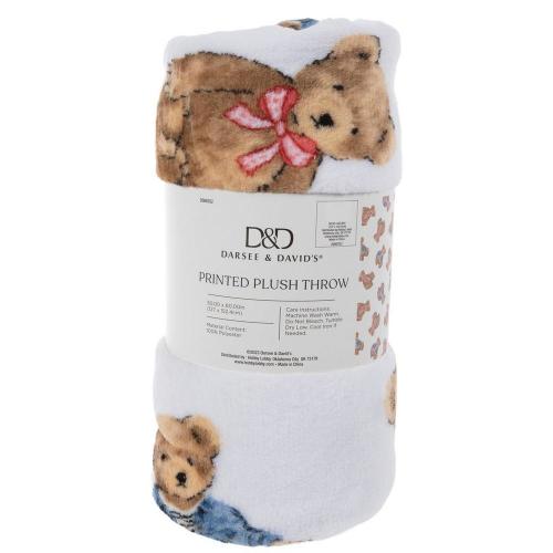 Teddy Bears Plush Throw Blanket