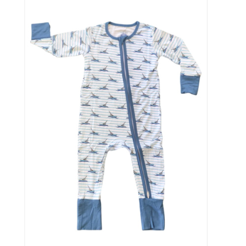 Dream Boat Blue Zippy Pajama – TidalTots