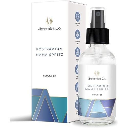 Mama Spritz Postpartum Perineal Spray | Witch Hazel Blend with Natural Essential Oils for Cooling Comfort & Post-birth Feminine Care - 2 oz bottle