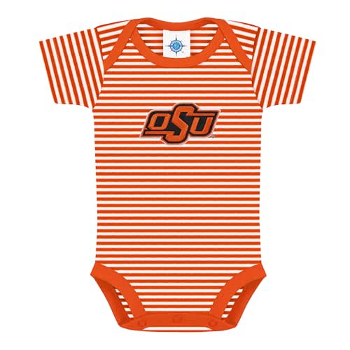 College Baby NCAA Infant Striped Bodysuit Short Sleeve - Unisex, (0-12 Mos)
