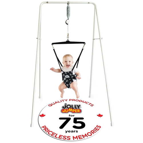 Jolly Jumper Classic with Portable Stand | Original Baby Exerciser with Safari Saddle | Indoor & Outdoor Use | Folds Flat for Storage, JJ Classic Safari - Walmart.ca