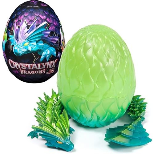Dragons, 12.5-inch Collectible Articulated Dragon Toy Figure & Blind Box Display Egg, Fidget Home Office & Desk Decor (Styles May Vary)