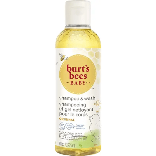 Burt’s Bees Baby Shampoo and Wash | Baby Wash for Hair and Body | Gentle for Daily Care | Tear Free Baby Bath | Paediatrician-Tested | Original | 236 ml
