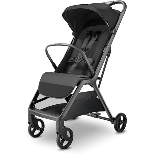 MAMA & BABY Packa Compact Travel Stroller – Lightweight, One-Hand Auto Folding, Portable & Lie-Flat Baby Stroller, Newborns and Toddlers Stroller with UPF 50+ Canopy & Mesh Ventilation