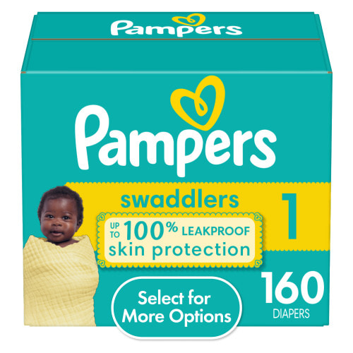 Pampers Swaddlers Diapers Size 1, 160 Count (Select for More Options)