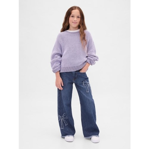 Kids Low Rise Stride Wide-Leg Jeans