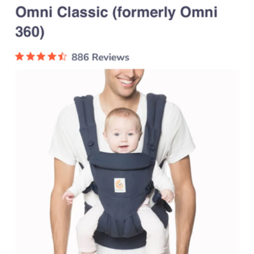 Ergobaby Omni Classic (formally Omni 360) Baby Carrier | Midnight Blue Cotton
