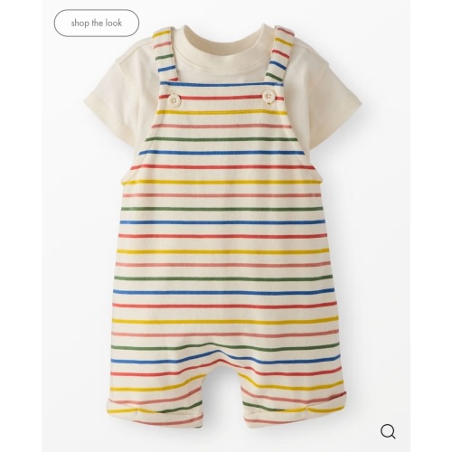 Baby Easter T-Shirt & French Terry Shortalls Set