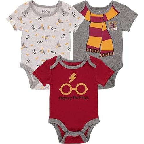 Harry Potter Baby Boys’ Short Sleeve Bodysuit Multipack Gift For Baby Girl or Boy Baby Clothes