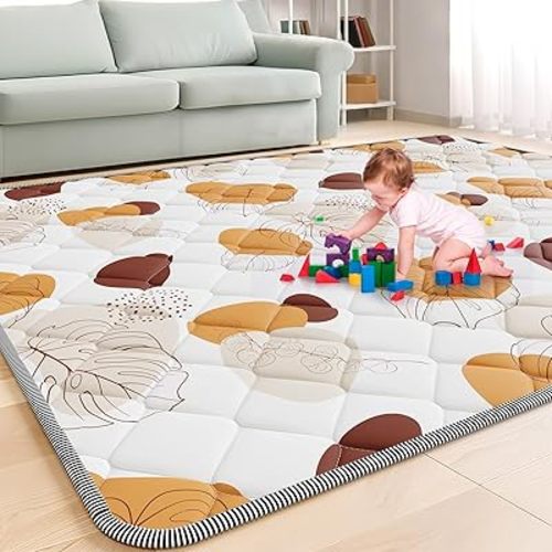 Palopalo 71x59in Baby Play Mat for Floor, Extra Large Playmat for Playpen, Soft and Non-Slip Baby Crawling Mat for Babies, Toddlers and Infants, Nordic Style Baby Mat, Machine Washable for Easy Care