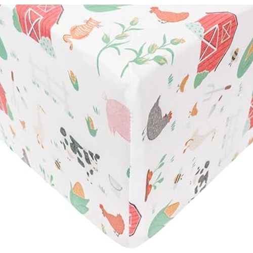 Premium Fitted Knit Crib Sheet/Toddler Sheet Farmstead by Copper Pearl, CP-CRSH-0124-NSZ