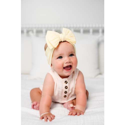 Cable Knit Headband - Lemon Drop