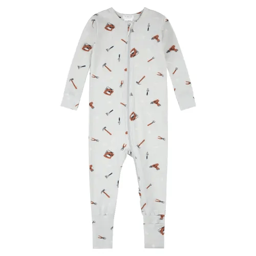 Tool Print Convertible One-Piece Pajamas/ SIZE 6 MONTHS