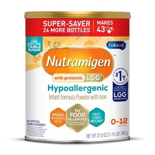 Enfamil Nutramigen LGG Hypoallergenic Powder Infant Formula - 27.8oz: Unflavored, Mixable