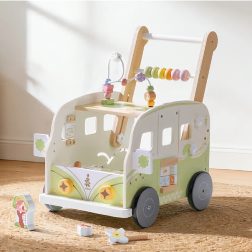 ROBUD Wooden Baby Push Walker - Vacaction Bus