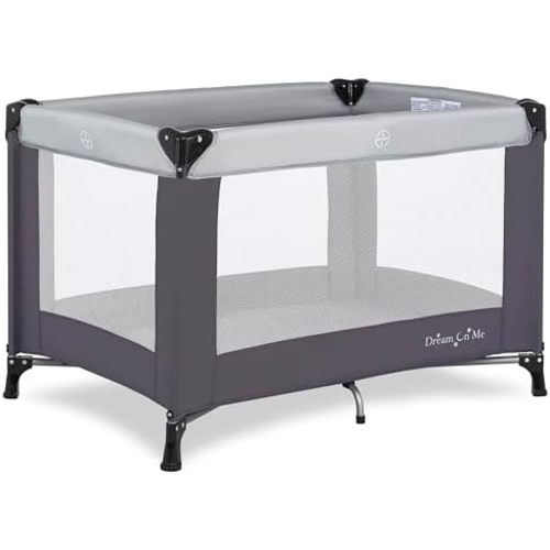 Dream On Me Nest Portable Playard, Lightweight, Foldable, Carry Bag, Grey