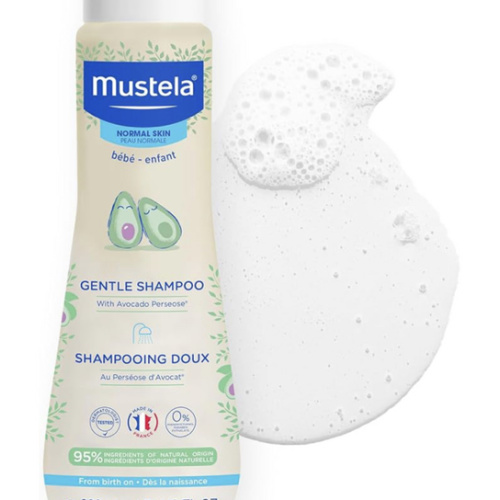 Mustela Baby Gentle Shampoo with Natural Avocado - Hair Care for Kids of all Ages & Hair Types - Tear-Free & Biodegradable Formula - Various Sizes - 1 or 2-Pack