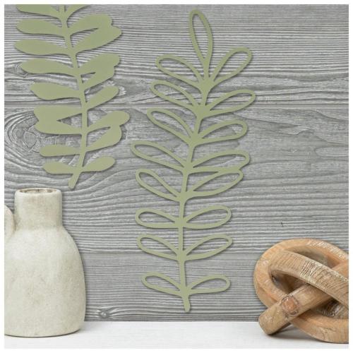 Sage Cutout Leaves Metal Wall Decor