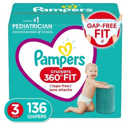 Pampers Cruisers 360 Disposable Diapers - (Select Size and Count)